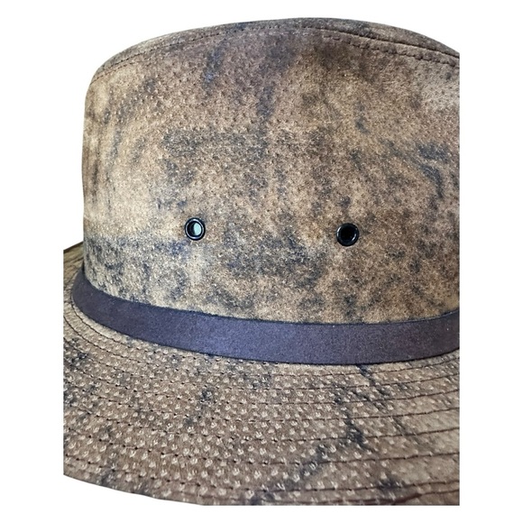 Hatquarters by Henschel brown leather outback/cowboy hat – Made in USA, Size M - Picture 7 of 8